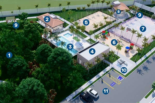 área de lazer do condomínio bahamas